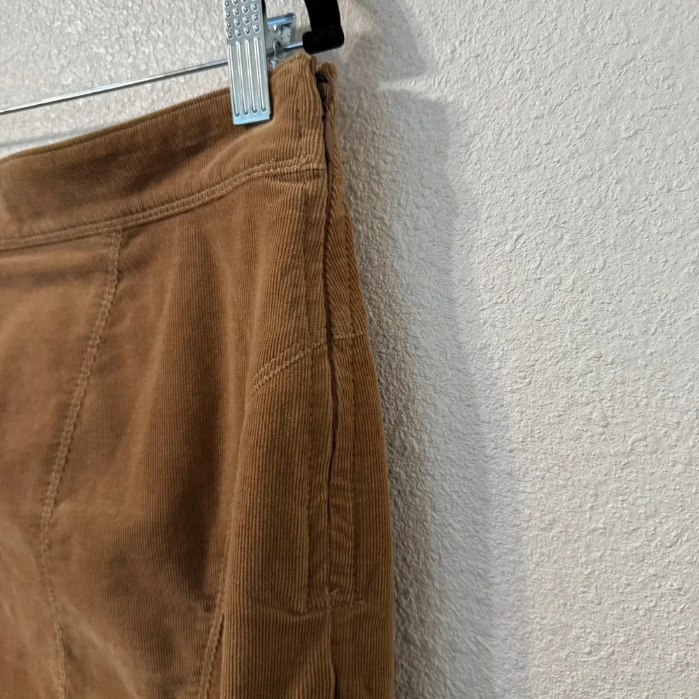 Ann Taylor Corduroy Skirt Womens Size 10 Tan Brown Career Office Pencil Academia